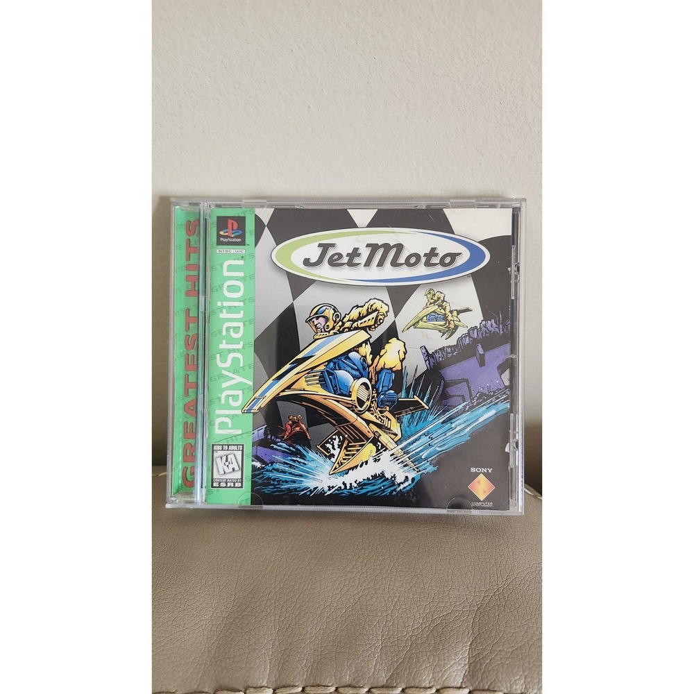Jet Moto (PlayStation 1 PS1) Black Label CIB COMPLETE & TESTED